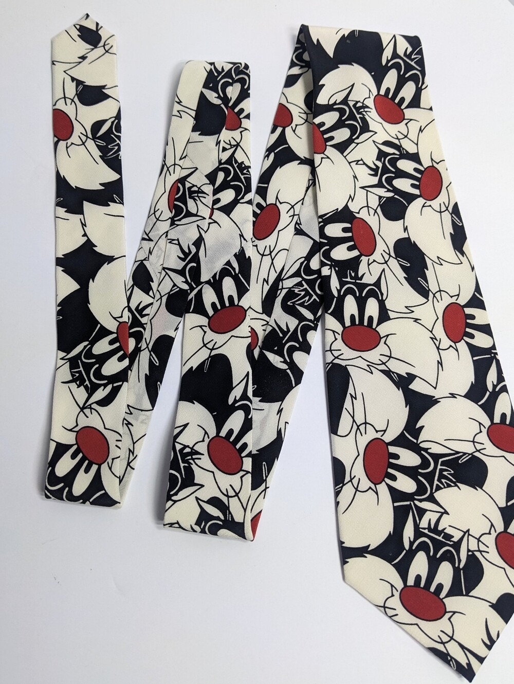 Looney Tunes Sylvester Necktie, Vintage, 100% Silk, Balancine Warner Bros, 1993
